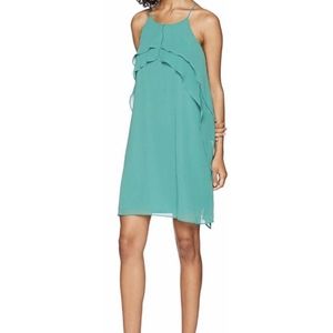 NWT BCBG MaxAzria Jade Green Ruffle Mini Dress